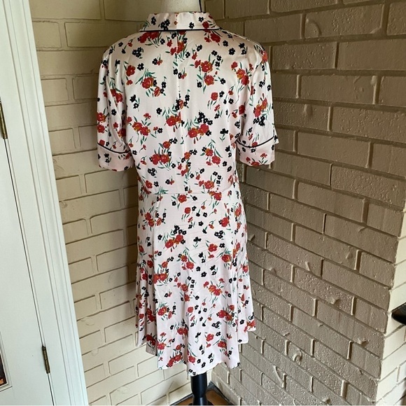 ALC Floral Silk Ruthie Pajama Dress Pink Black Red Size 8 - Picture 6 of 12